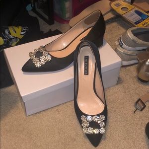 Black Jewel block heel